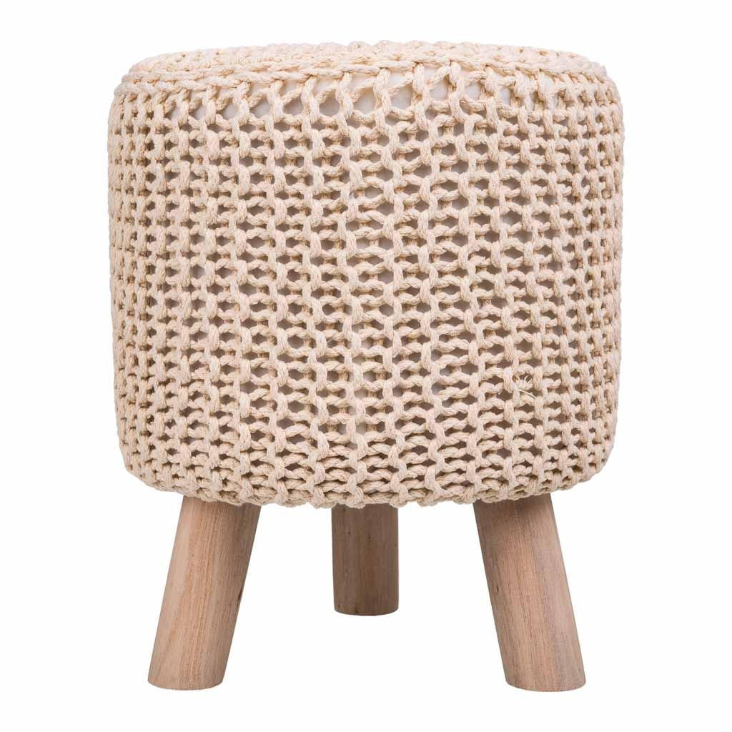 Thumbnail - Wanderlust Hocker, Beige, Holzwerkstoff, 32x40x32 cm, Wohnzimmer, Hocker, Sitzhocker