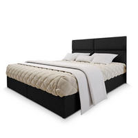 POSTEL BOXSPRING LONIS 160x200 cm, s matrací a úložným prostorem, černá - černá, kompozitní dřevo/textil (160/200cm) - MASSENO