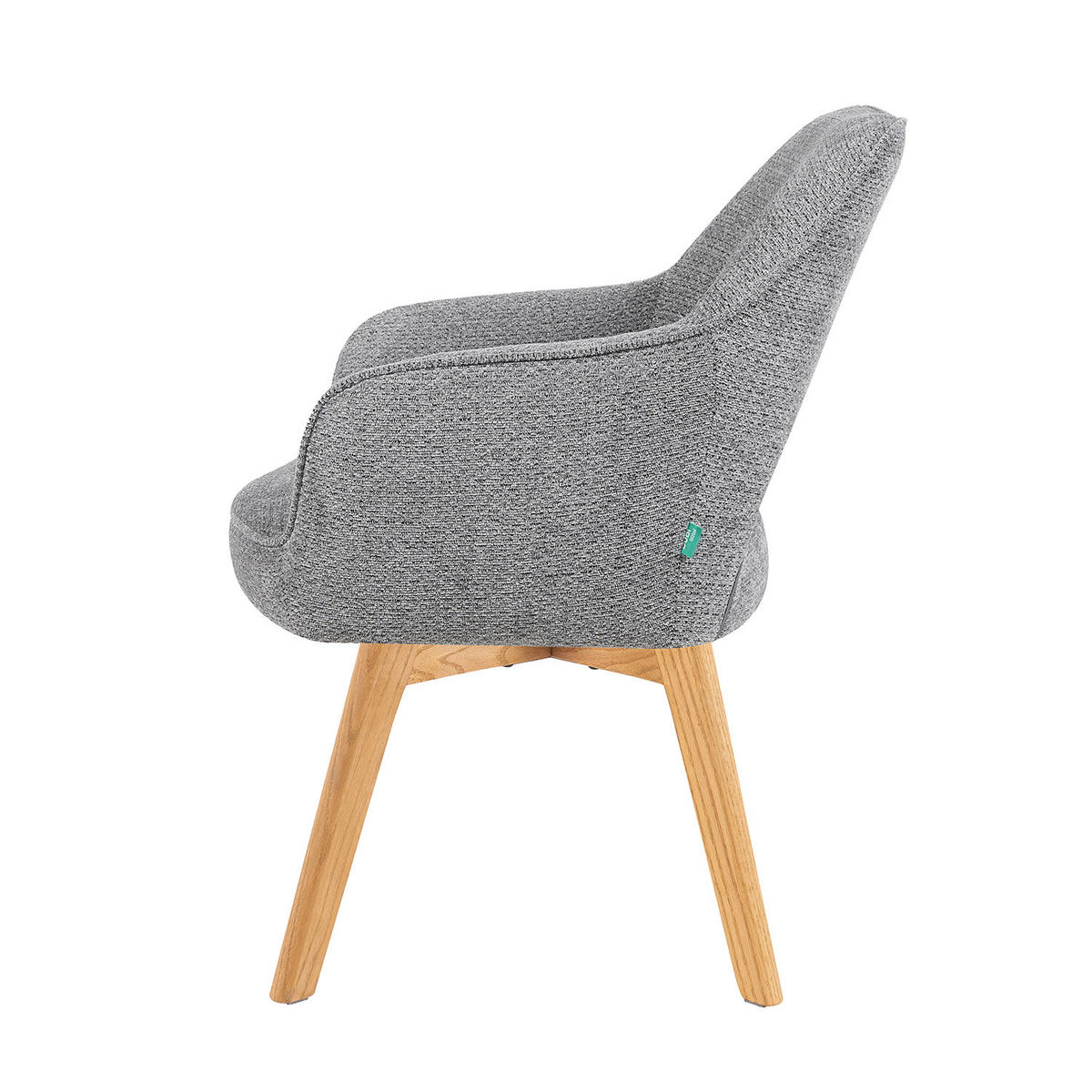 DREHSTUHL Mika-Mara 2er-Set - Honigeiche/Dunkelgrau, Eichenholz/Holz (60/87/65cm) - DUBI Möbel