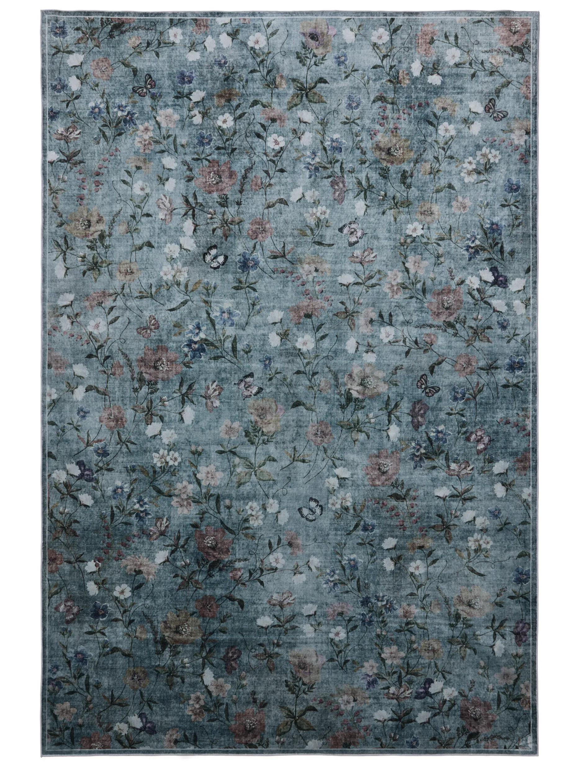 TEPPICH Milly waschbar Multicolor/Grau 160/230 cm - Multicolor/Grau, Kunststoff/Textil (160/230cm) - benuta