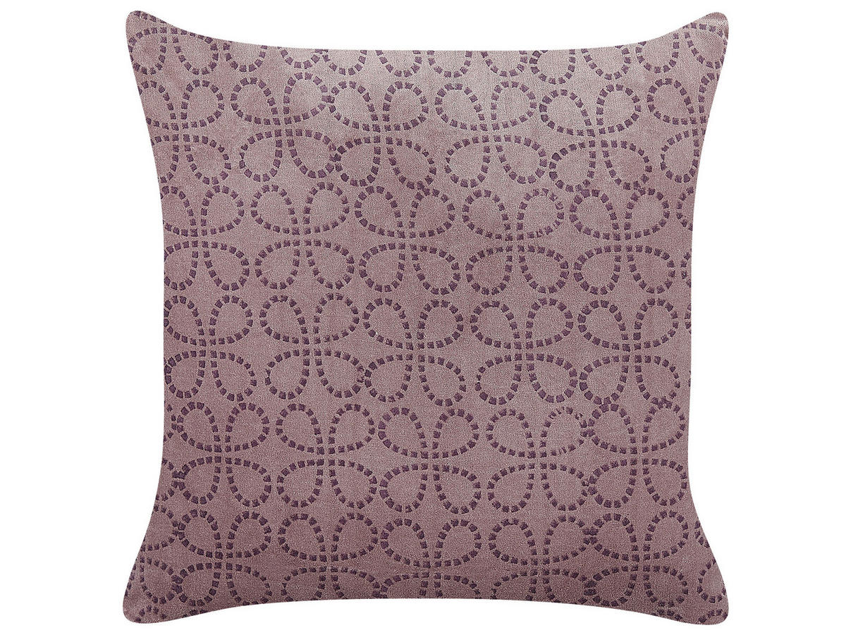 DEKOKISSEN 2er-Set Rosa 45/45 cm Larkspur - Pink, Textil (45/45cm) - Beliani