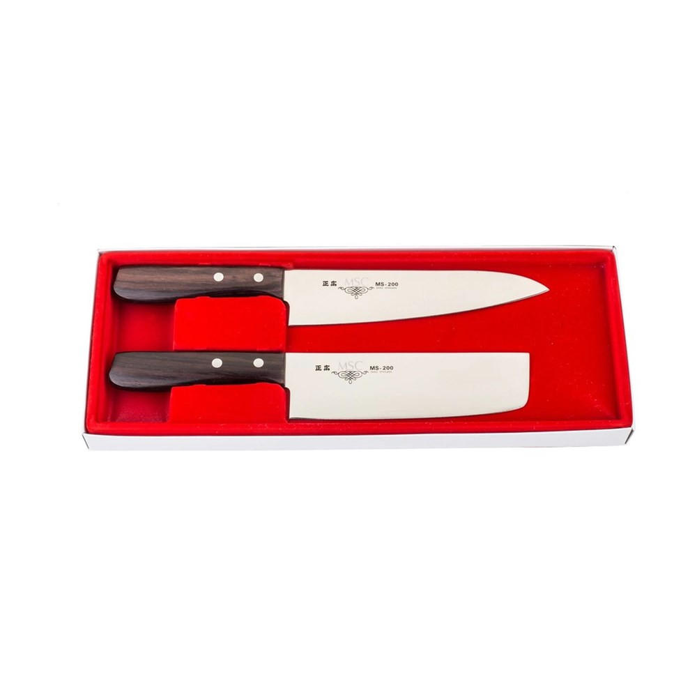 MESSERSET Silber 30/10/30 cm 1106264OMC - Silberfarben, Holz - Masahiro 
