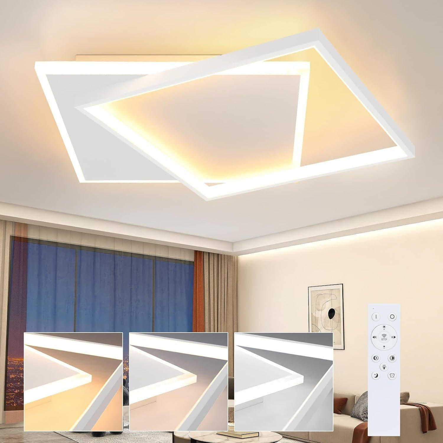 LED-DECKENLEUCHTE Daniela 44/40/6 cm - Weiß, Metall (44/40/6cm) - Nettlife