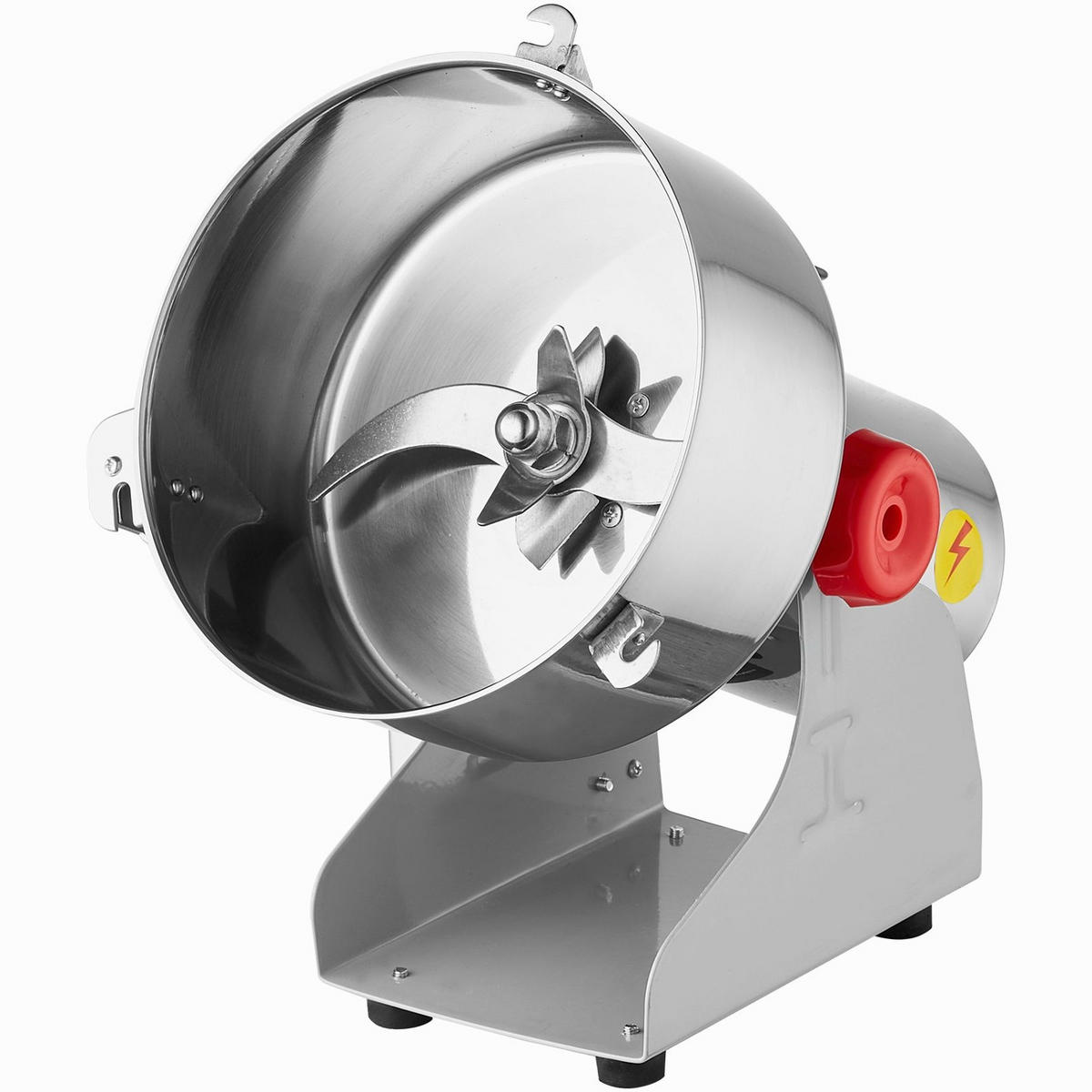 FLEISCHWOLF Elektrische Getreidemühle 2000g, 3400W, Edelstahl - Silberfarben, Metall (27/28.01/42.01cm) - Rolipo