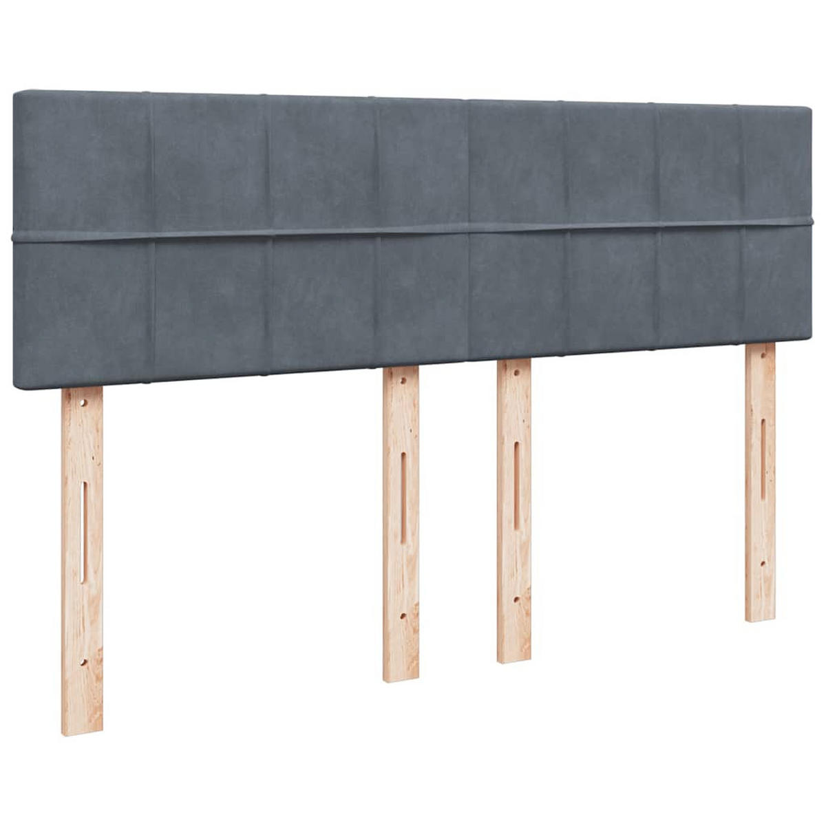 BOXSPRINGBETT 140/190 Cm Grau Samt - Grau, Textil (144/190cm) - vidaXL