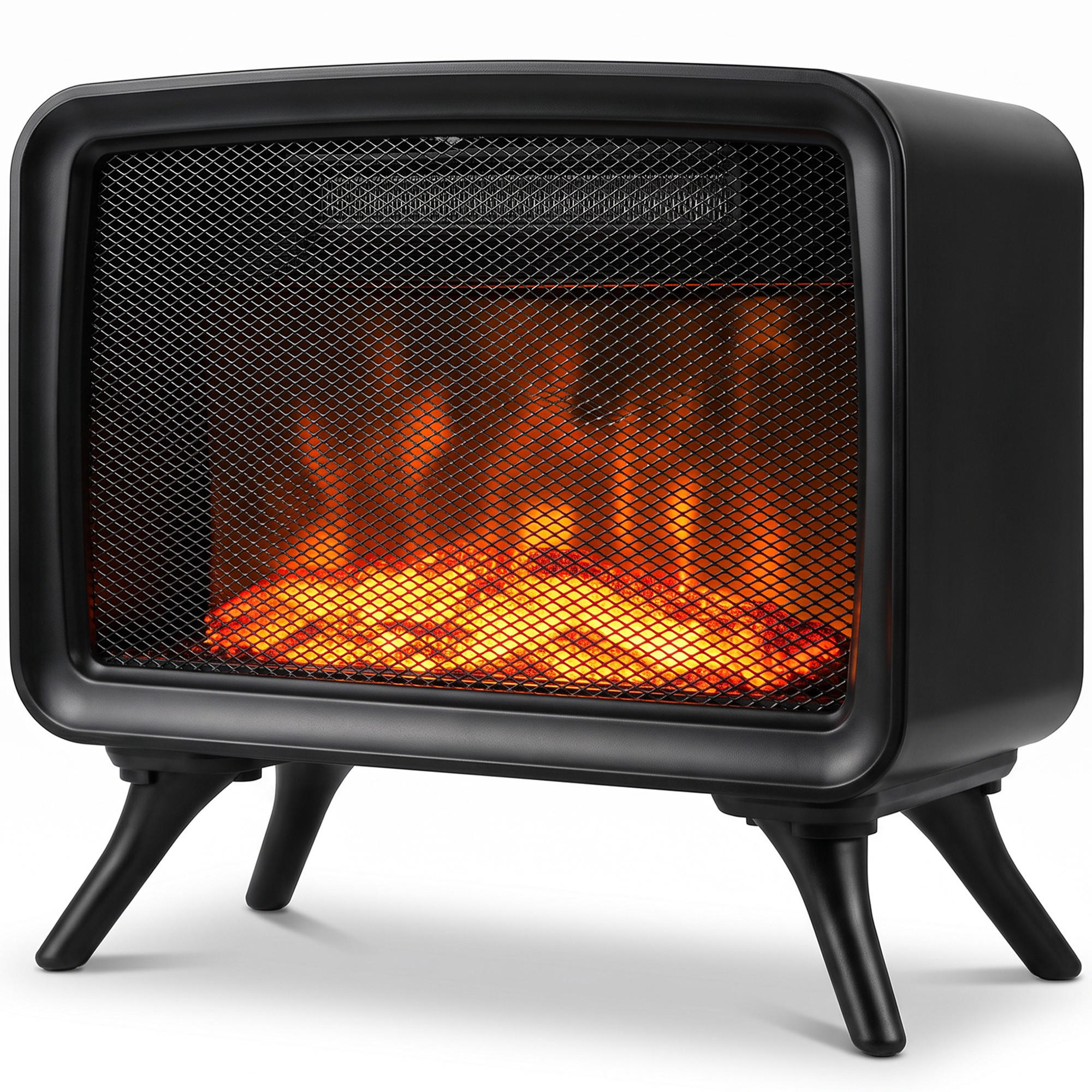 Homcom Elektrokamin Schwarz 18x30x35.5 cm