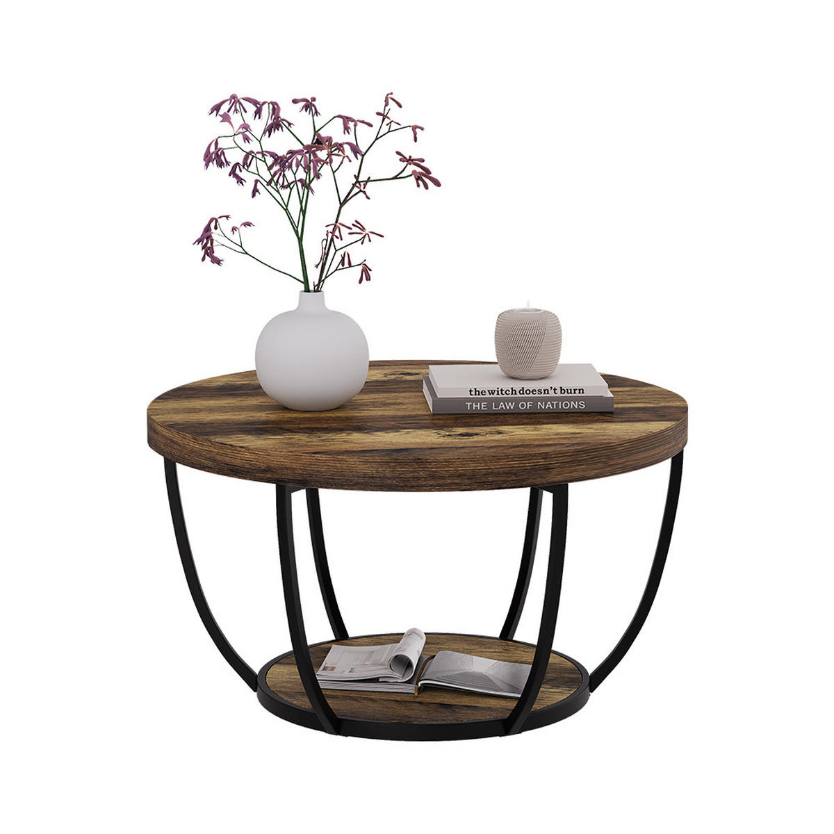 COUCHTISCH Arvina Eiche rustikal 80 x 80 cm - Wildeiche, Holzwerkstoff (80/80/44cm) - Vicco