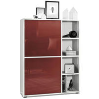 HIGHBOARD Cuba Türen in Bordeaux Hochglanz - Bordeaux, Holzwerkstoff (79/105.5/35.5cm) - Vladon