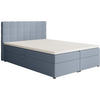 POLSTERBETT Topiq I 144/203/103 hellblau, Bouclé-Stoff - Hellblau, Holzwerkstoff (140/200cm) - Beautysofa