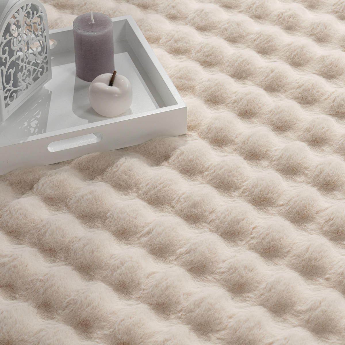 HOCHFLORTEPPICH 60/100 cm Arnheim 741 - Creme, Textil (60/100cm) - Paco Home
