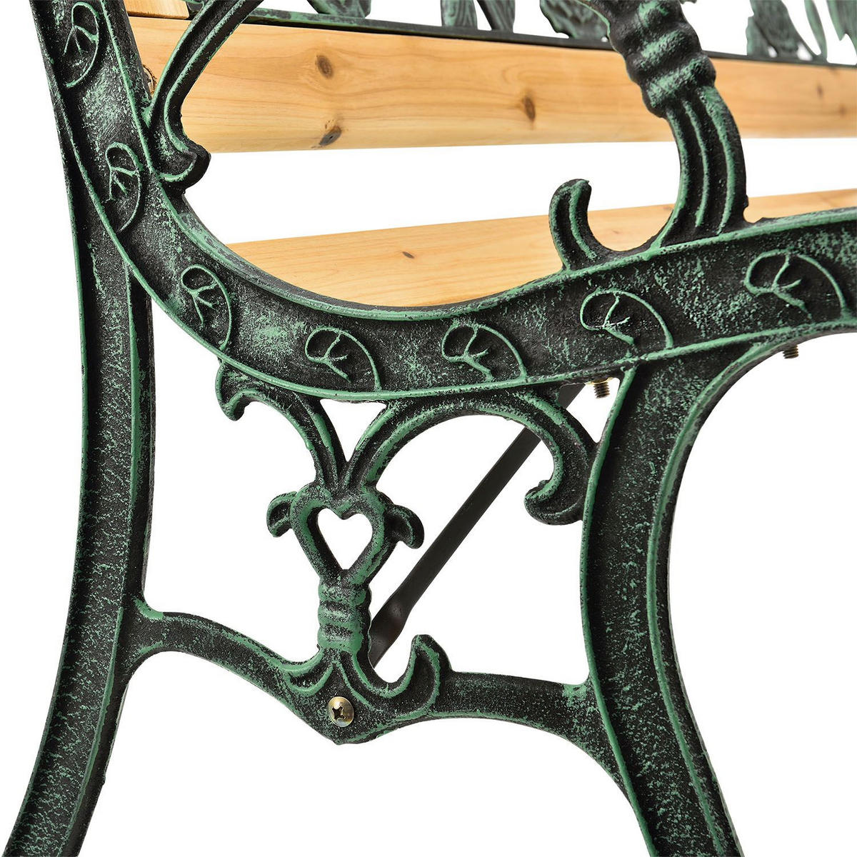 GARTENBANK Venezia 2-Sitzer - Braun, Holz (122/73/54cm) - Juskys