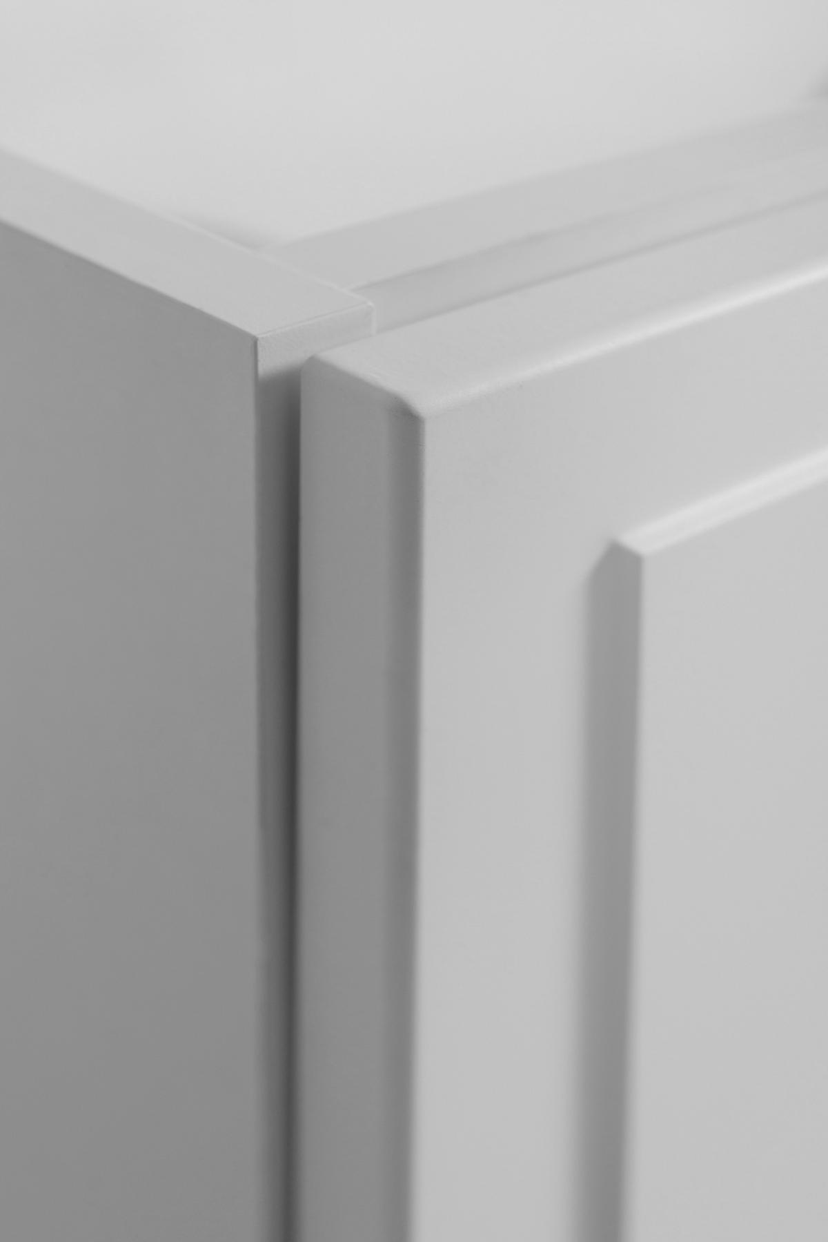 WASCHBECKUNTERSCHRANK CLASSIC 140 cm mit Arbeitsplatte Farbe: Matt Schwarz mit einer Matt Weißen Platte - Schwarz/Weiß, Holzwerkstoff (140/58/46cm) - Rodan