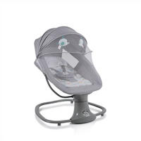 BABYWIPPE Axel 3 in1 grau Bluetooth, 5 Schaukelgeschwindigkeiten, Moskitonetz, 5-Punkt-Gurt - Grau, Metall - Moni