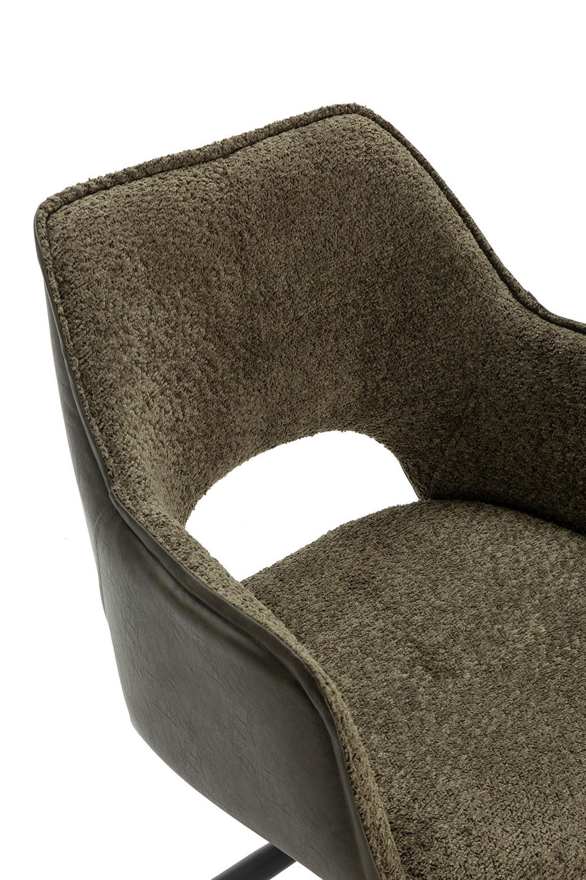 SESSEL (Set aus 2) aus stoff mit schwarzen metallbeinen - mariel 62/60/47 cm - Grün, Textil (62/47/60cm) - Calicosy