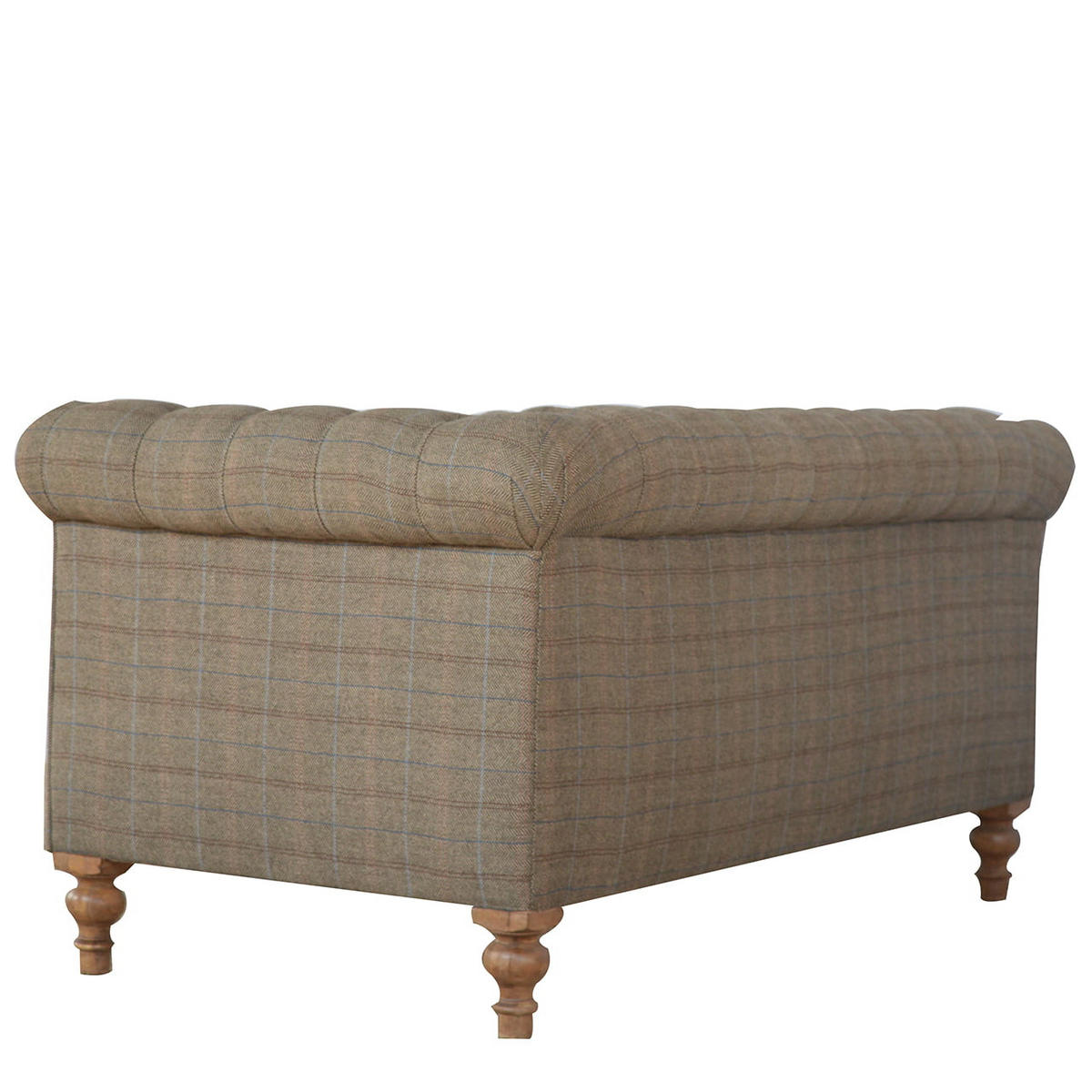 CHESTERFIELD-SOFA 2-Sitzer - Messingfarben/Braun, Holz/Metall (150/76/80cm) - Artisan Furniture