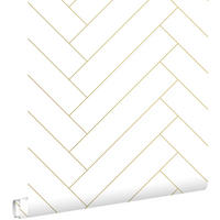 TAPETE Fischgrätmuster 53 cm x 10.05 m - Goldfarben, Papier (53/1000cm) - ESTAhome