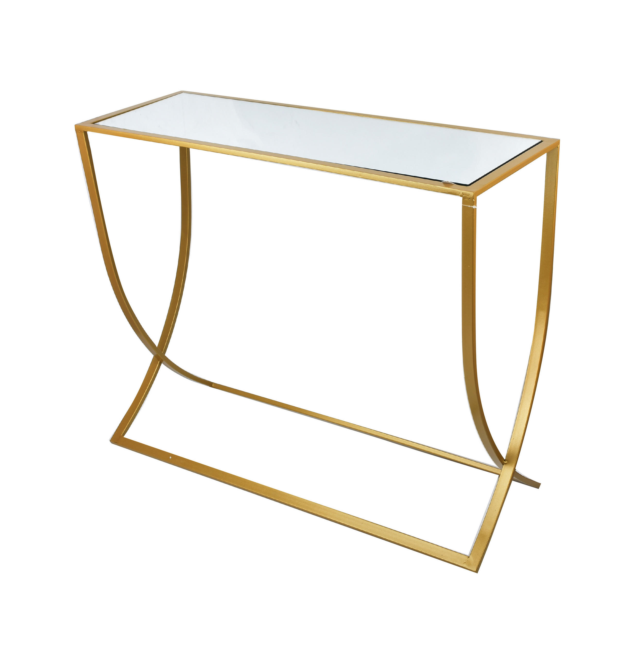 KONSOLENTISCHE Cedric Gold Transparent 40.5/30/55 cm Metall - Transparent/Goldfarben, Metall (40.5/30/55cm) - Mondex
