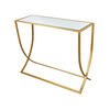 KONSOLENTISCHE Cedric Gold Transparent 40.5/30/55 cm Metall - Transparent/Goldfarben, Metall (40.5/30/55cm) - Mondex