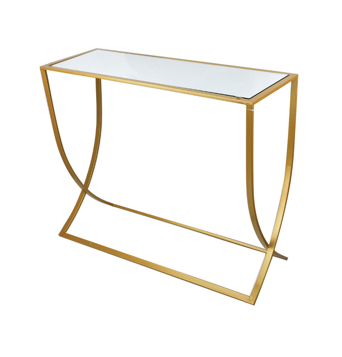 KONSOLENTISCHE Cedric Gold Transparent 40.5/30/55 cm Metall - Transparent/Goldfarben, Metall (40.5/30/55cm) - Mondex