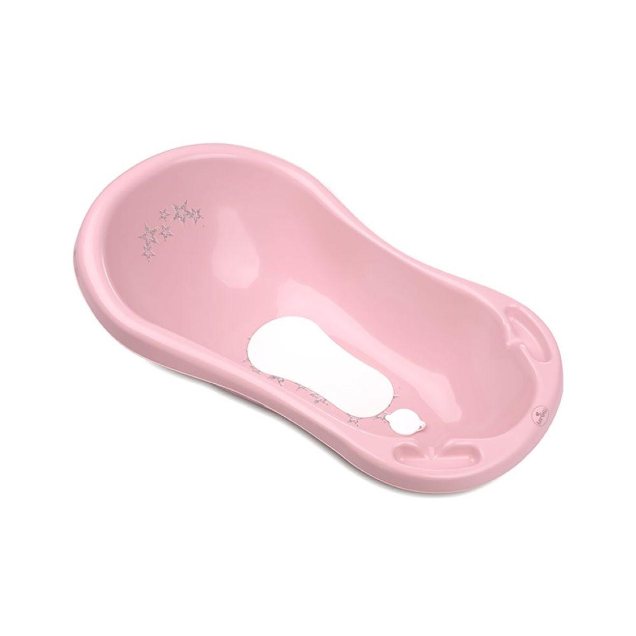 BABYBADEWANNE 1013046 84 cm rosa Ablagefächer ergonomische Form - Rosa, Kunststoff (49/84cm) - Lorelli