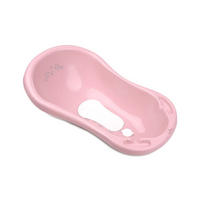 BABYBADEWANNE 1013046 84 cm rosa Ablagefächer ergonomische Form - Rosa, Kunststoff (49/84cm) - Lorelli