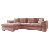 ECKSOFA Diana Premium, Seite: Links - Rosa, Holz/Textil (280/160cm) - MIRJAN24