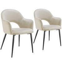 ARMLEHNSTUHL 2er Set Sachel 57 x 61 5 x 87 5 cm creme - Creme, Kunststoff (57/87.5/61.5cm) - tectake