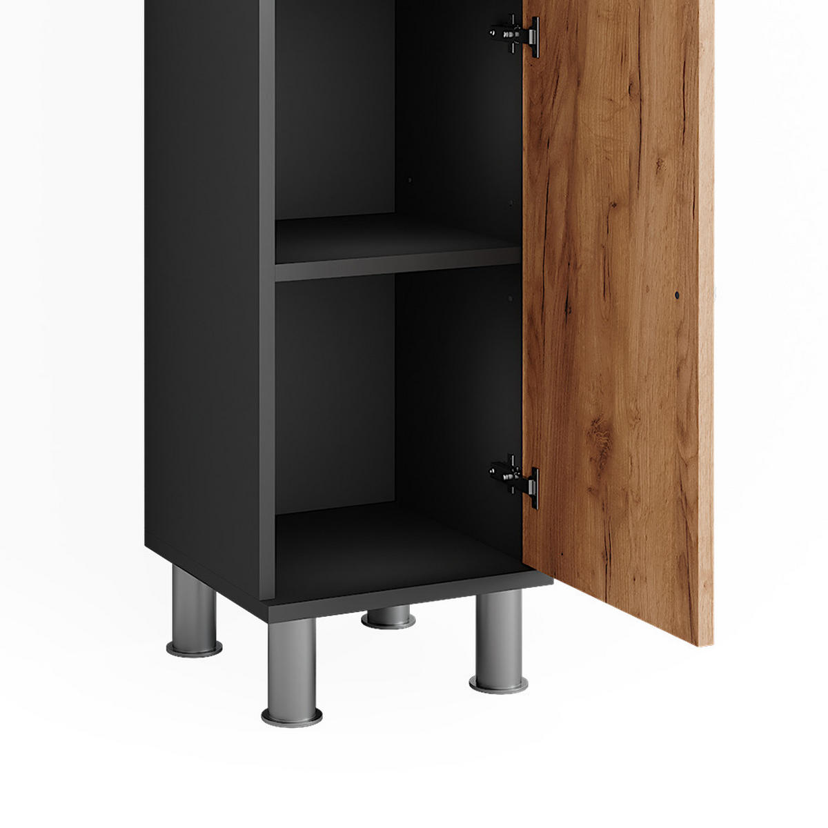 MIDISCHRANK Fynn Anthrazit/Goldkraft Eiche 30 x 95 cm - Honigeiche/Anthrazit, Holzwerkstoff (30/95/30cm) - Vicco