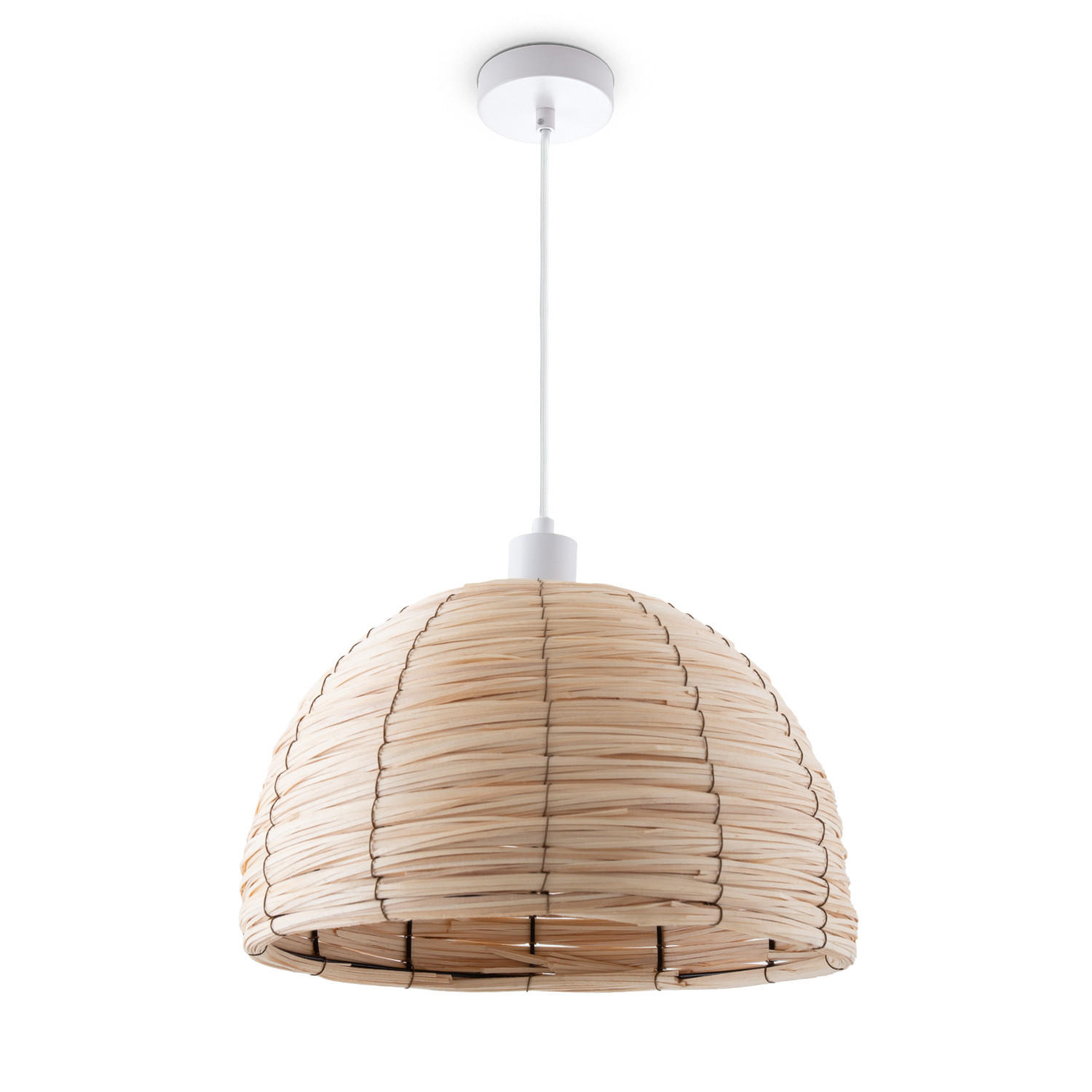 PENDELLEUCHTE Hugo Pd1 Gogo - Beige/Weiß, Metall (36/36/25.5cm) - Paco Home