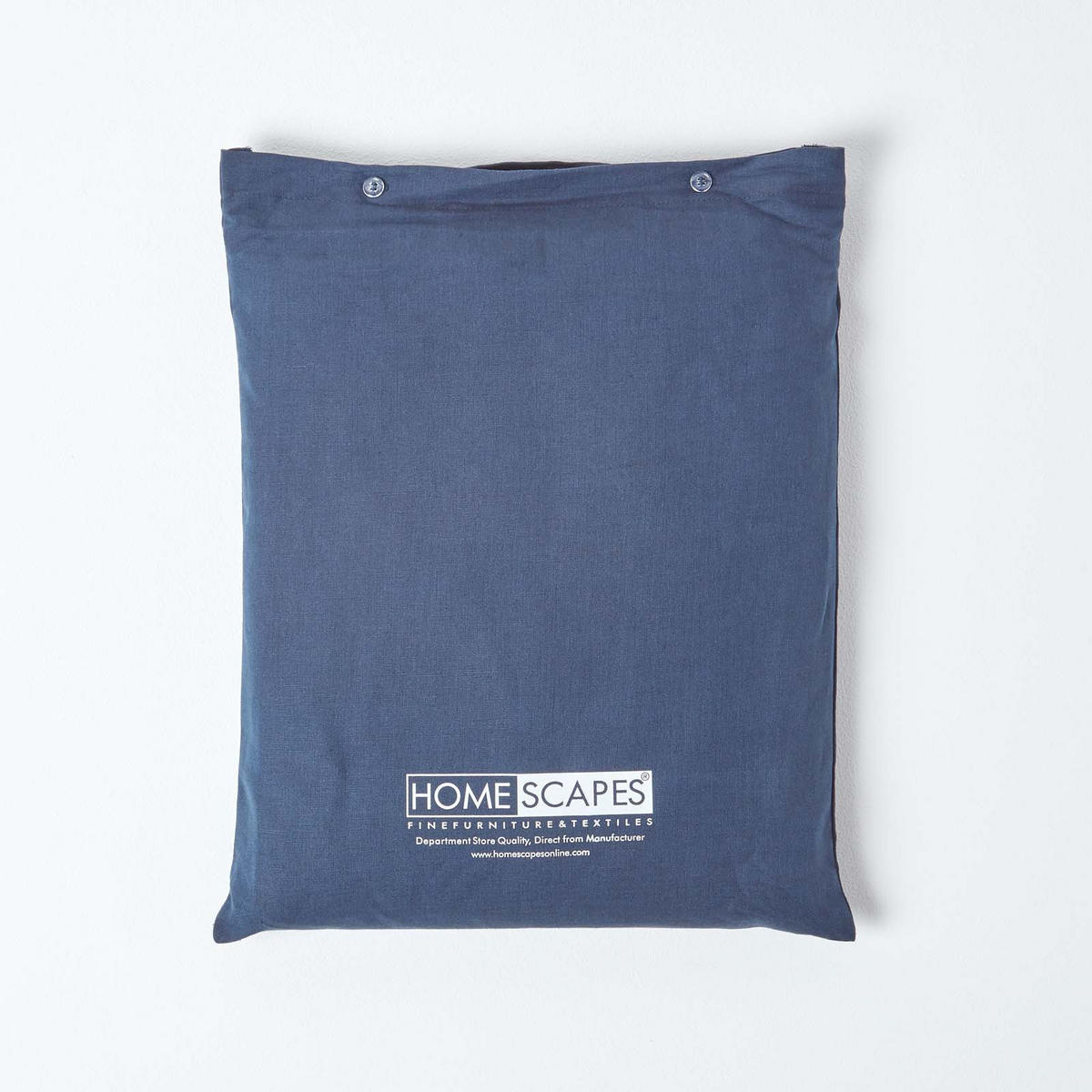 LEINEN-SPANNBETTLAKEN extra hoch, 60% Leinen & 40% Baumwolle - Blau, Textil (180/200cm) - Homescapes