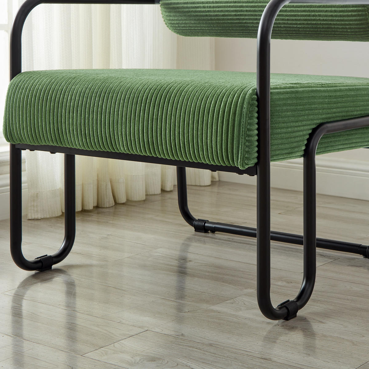 SESSEL Corduroy mit Metallgestell, DE-42392, Grün - Grün, Metall (68.5/70.5/73cm) - ComfortXL