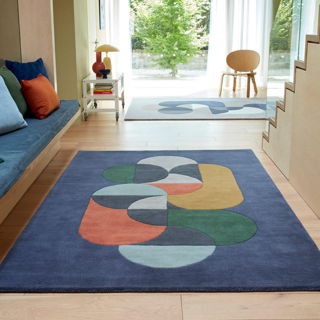 Thumbnail - Kadima Design Teppich, Dunkelblau, Textil, Grafikmuster, Rechteckig, 120x170 cm, in verschiedenen Größen erhältlich, str...