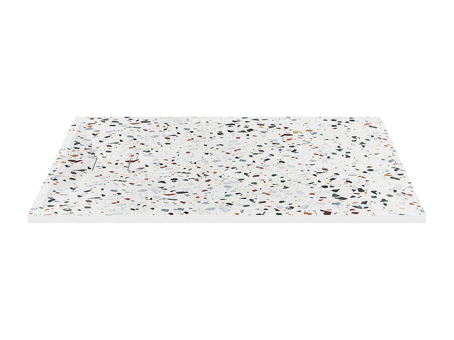 DUSCHWANNE - 120 cm x 90 cm - harz - blau, weiß Mirnosa - Blau/Weiß, Kunststoff (90cm) - Vente-Unique