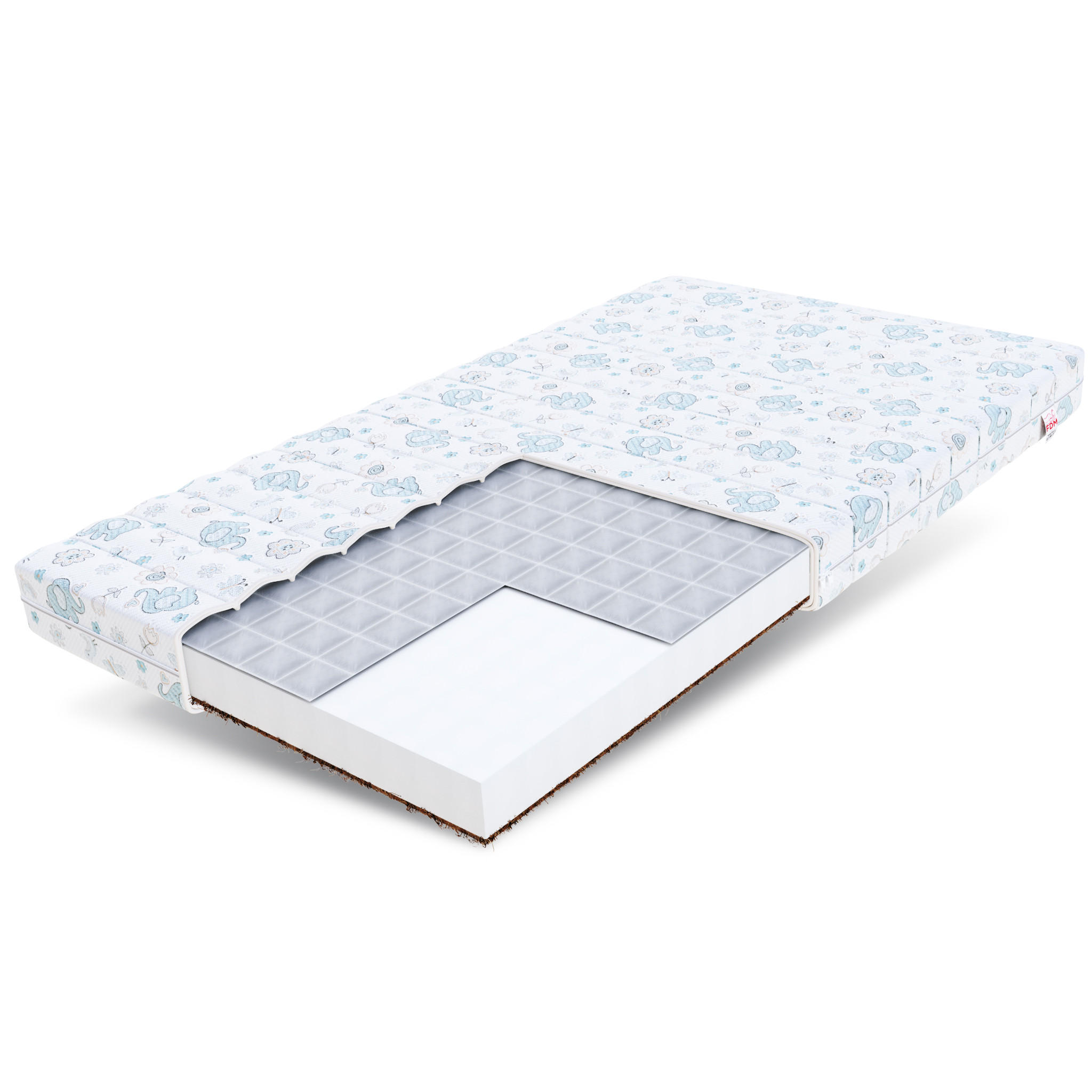 FDM Kindermatratze Hellblau 90x200 cm