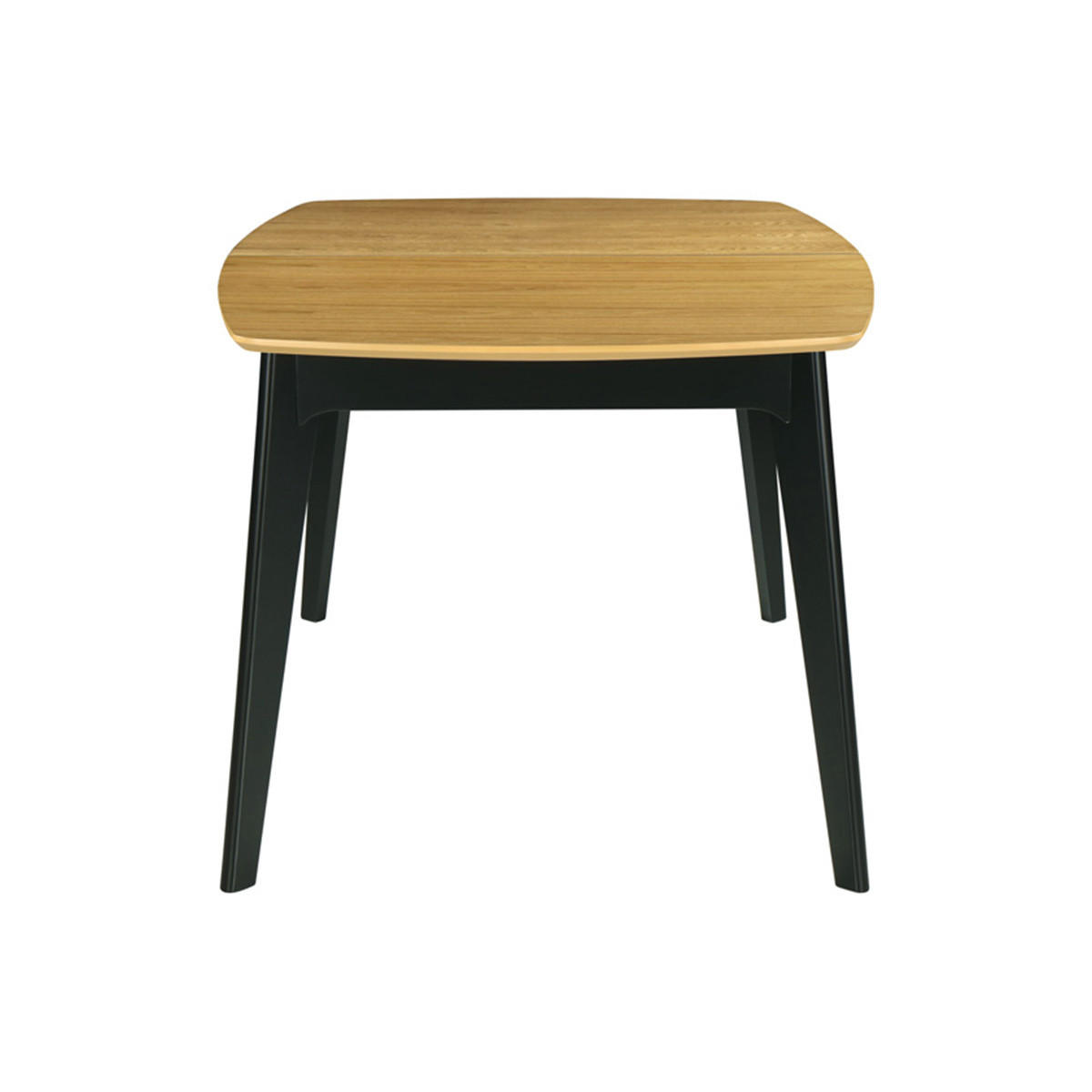 ESSTISCH Ausziehbar Schwarzes Furnier 140+40x90 cm MEENA - Dunkelbraun, Holz (140/90/75cm) - Miliboo