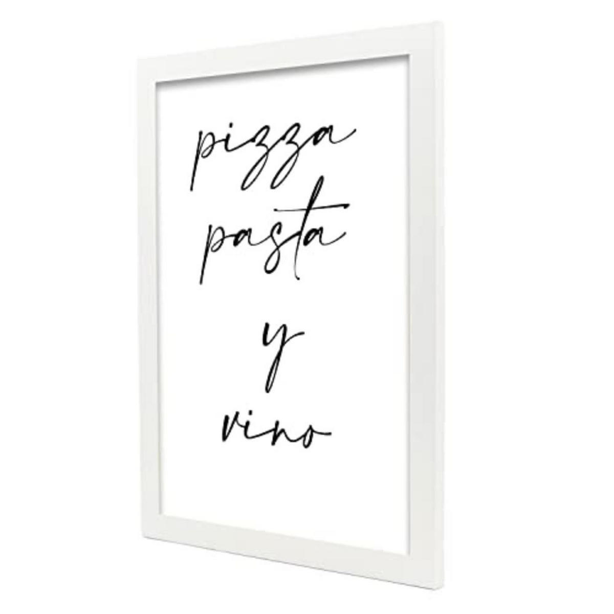 POSTER Set mit 4 Küche TypografieStil A3 Weißer Rahmen - Weiß, Papier (29.7/3cm) - Nacnic