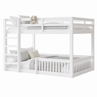 PATROVÁ POSTEL 160/200 cm & 160/200 cm v bílé barvě z masivní borovice - bílá, dřevo/kompozitní dřevo (160/200cm) - CHICFURN