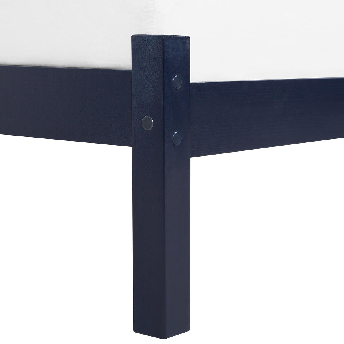 HOLZBETT 140/200cm Marineblau Florac - Blau, Holz (140/200cm) - Beliani