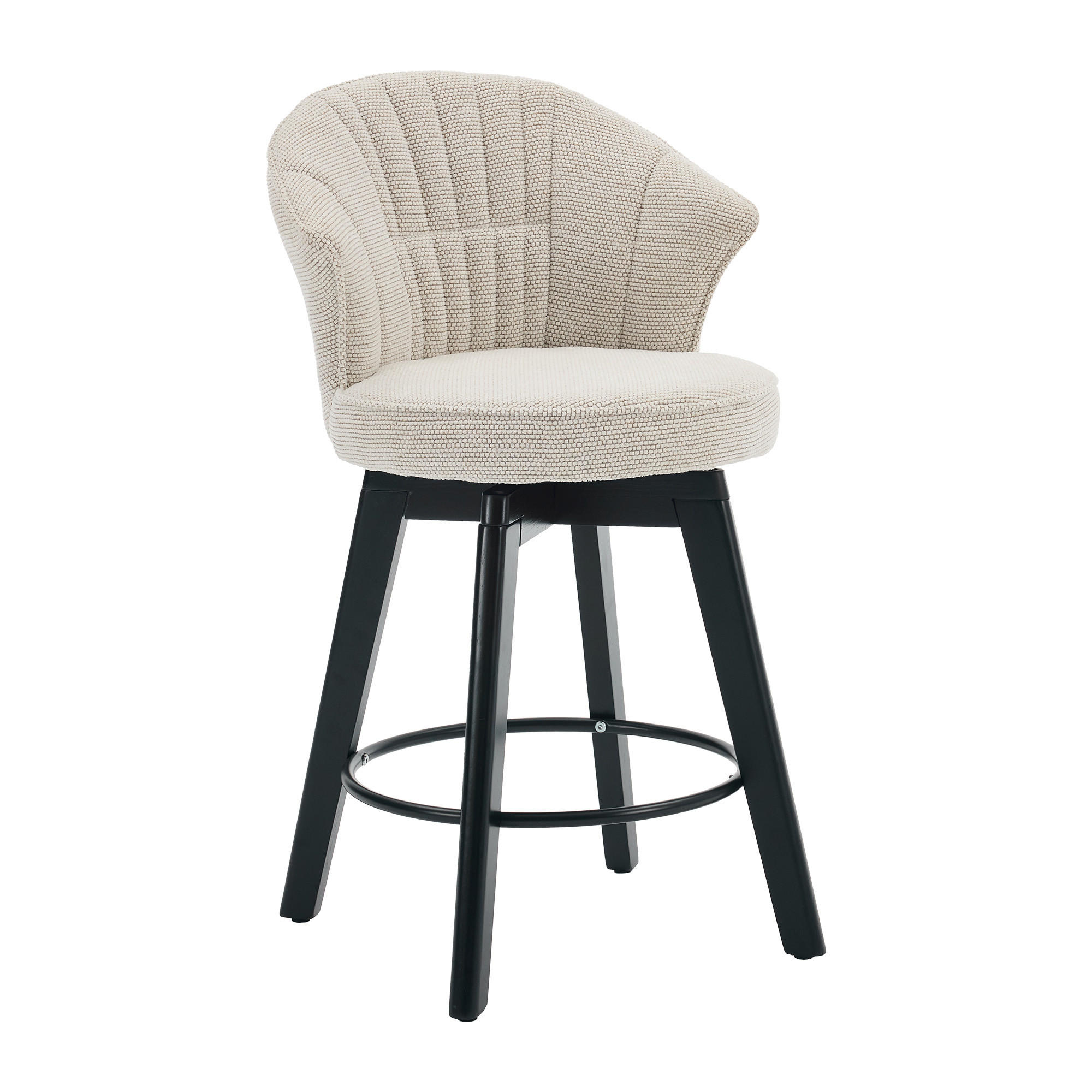 BARHOCKER DE-36256 2er-Set mit 360°-Drehung Beige - Beige, Metall (51/92.5/52.5cm) - ComfortXL