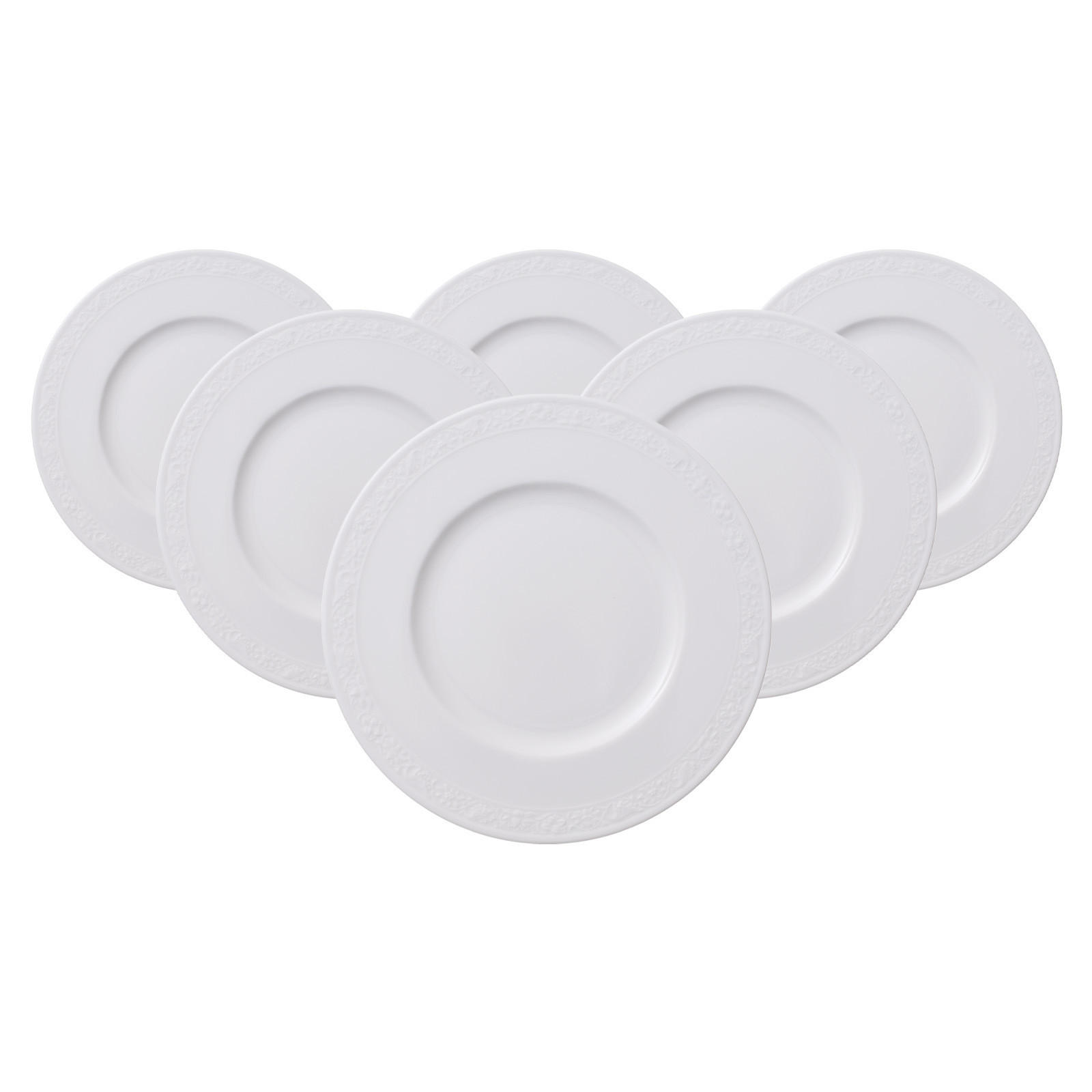 BROTTELLER White Pearl weiß ø 18 cm 6er Set - Weiß, Keramik (18cm) - Villeroy & Boch