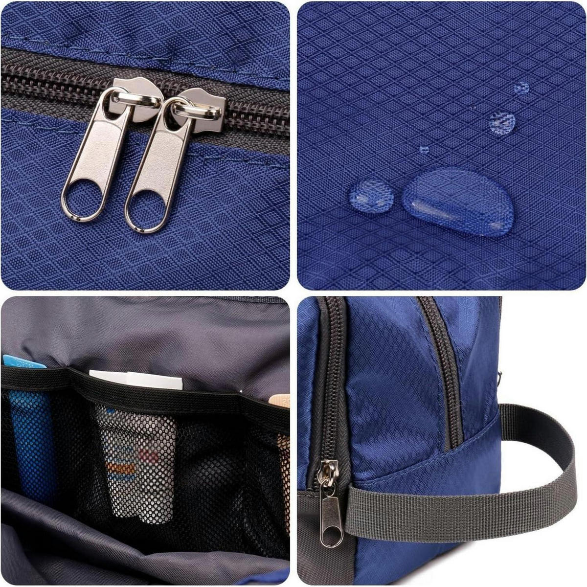 KULTURBEUTEL Königliches Blau 24 x 15 x 12 cm - Blau, Textil (5/2/5cm)