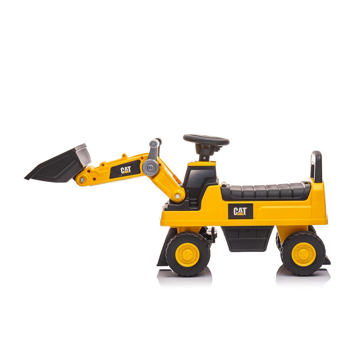 RUTSCHER CAT Loader, Radlader gelb Hupe, Staufach, Baggerschaufel - Gelb, Kunststoff (85/30/48cm) - Chipolino