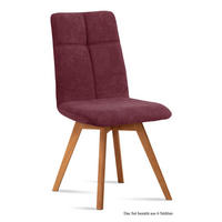 ESSZIMMERSTUHL (6er-Set) Dimut 47x92x60 Eiche geölt/Marsala - Eichefarben/Brombeere, Kunststoff (60/92/47cm) - 58aufmkessel