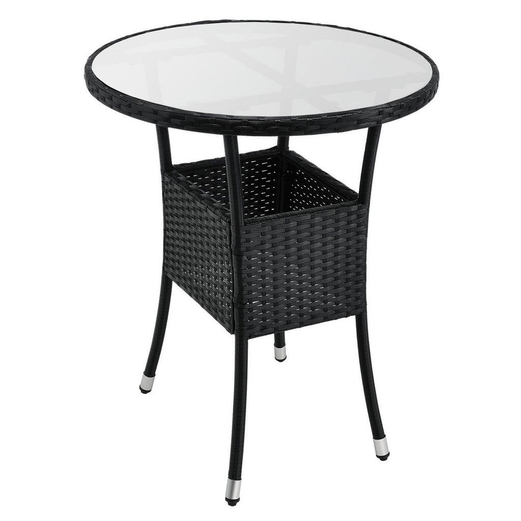 Thumbnail - Juskys Balkon-Set, Schwarz, Kunststoff, 5, Gartenmöbel, Gartenmöbel-Sets