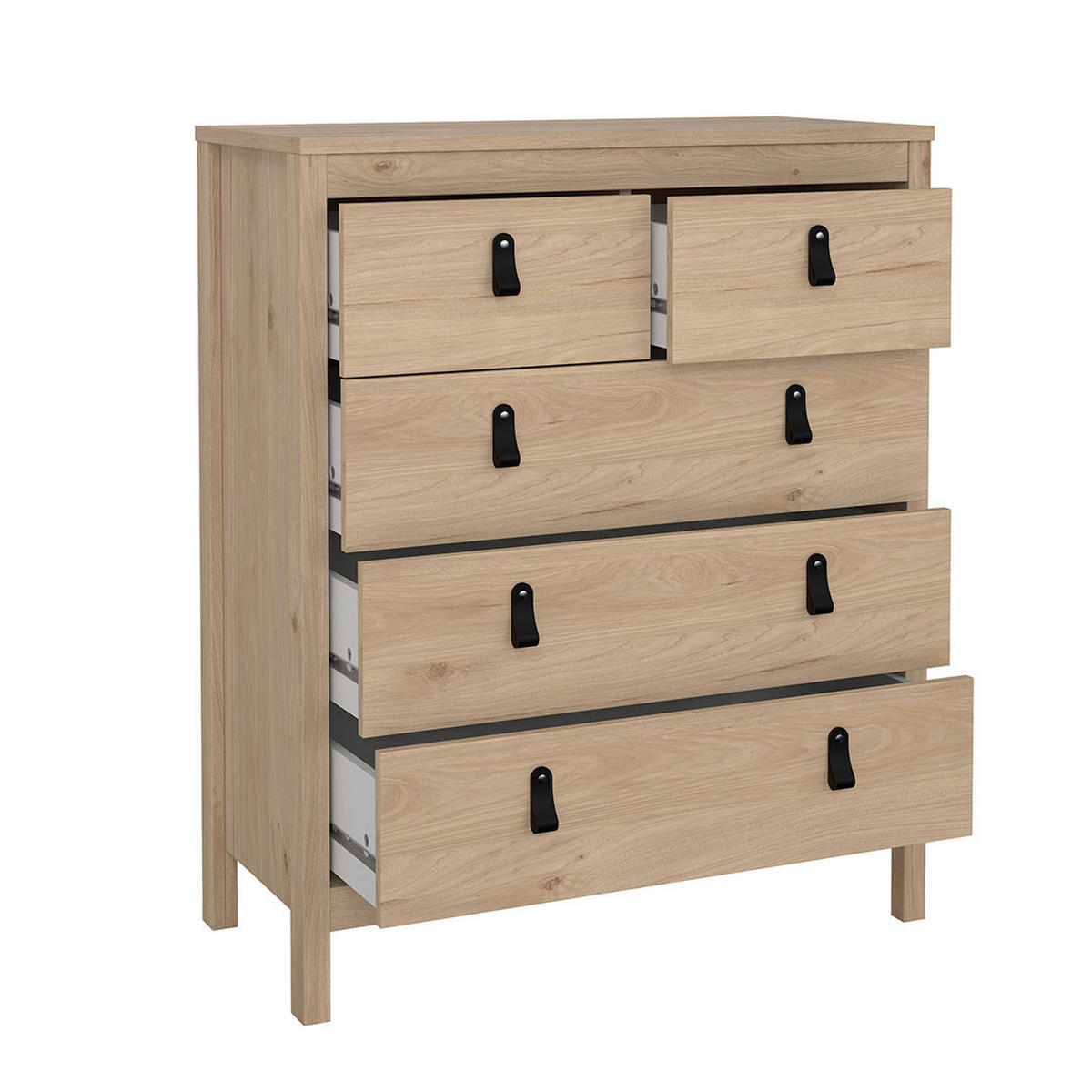 KOMMODE, Madrid, Eiche, Holzwerkstoff, 83 x 39 x 99 cm - Eichefarben, Holzwerkstoff (83/99/39cm) - ebuy24