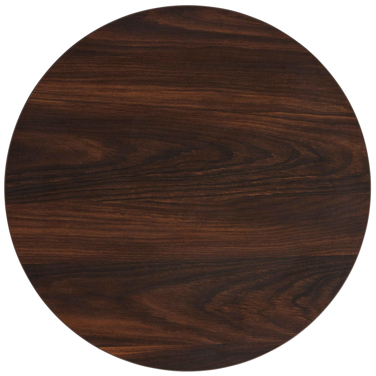TISCHPLATTE runder 60 cm, Holz - Eichefarben/Dunkelbraun, Kunststoff (60/2.5/60cm) - Oviala
