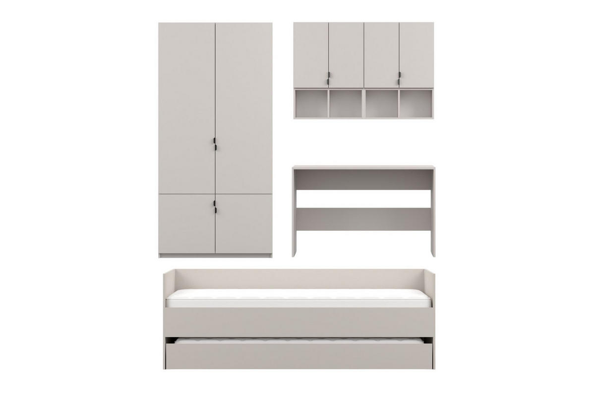 JUGENDZIMMER MANO C 7-teilig in Kaschmir - Kaschmir, Holzwerkstoff (316/200/205cm) - Deine Möbel 24