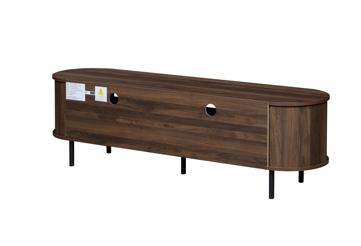 TV-LOWBOARD 180/38/45 cm mit LED-Beleuchtung, 2 Türen, 1 Schublade und Hochglanzfront, Weiß - Weiß, Holzwerkstoff (180/45/38cm) - Redom