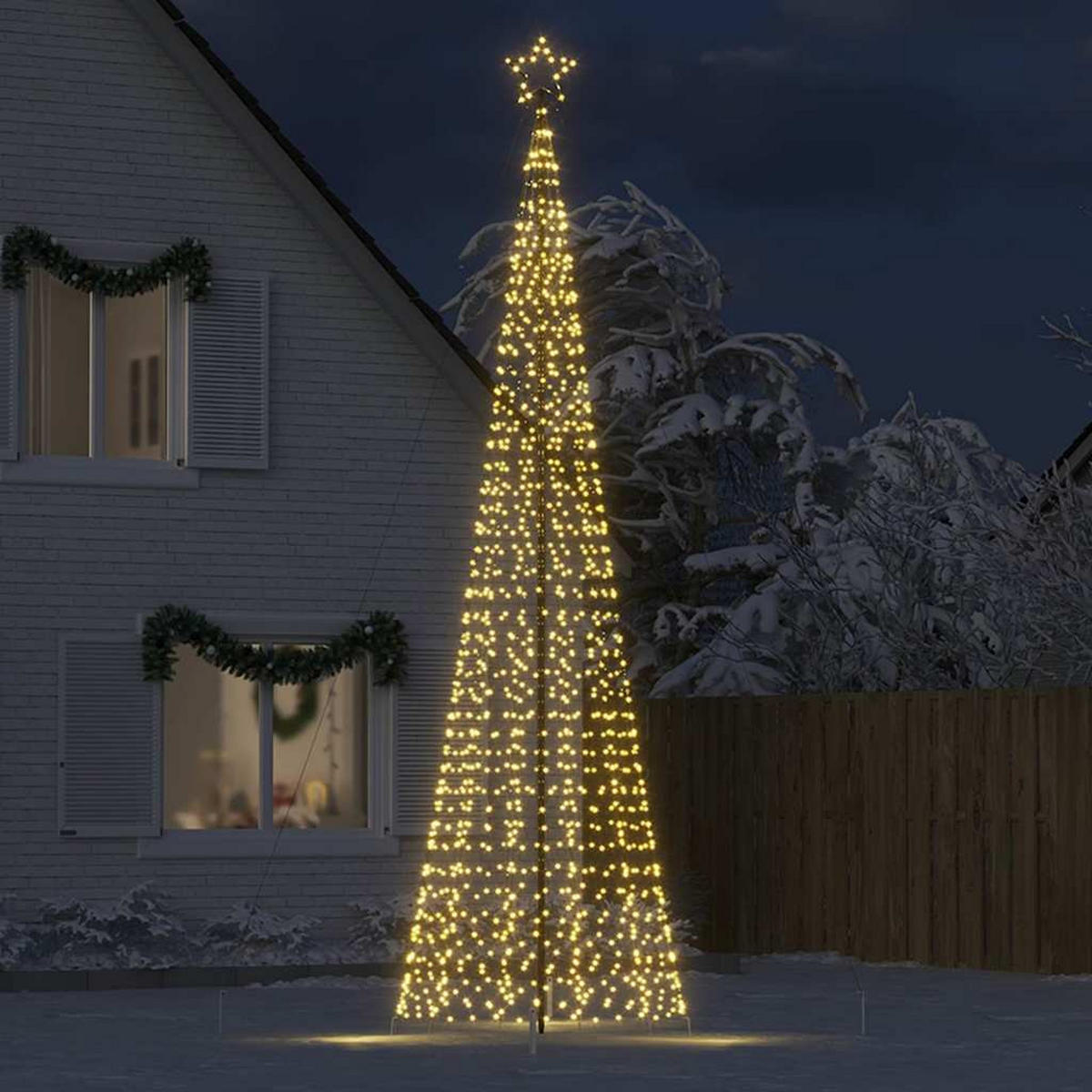 WEIHNACHTSBAUM LED 500 Cm Weiss Metall - Weiß, Metall (500cm) - vidaXL
