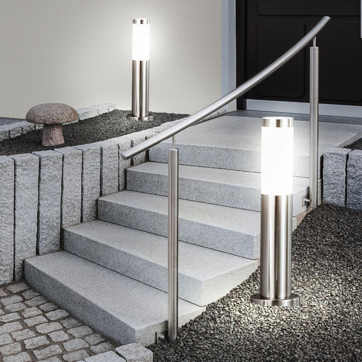 LED STEHLEUCHTE Silber Modern - Silberfarben, Metall (7.8/7.8/45cm) - Globo Lighting